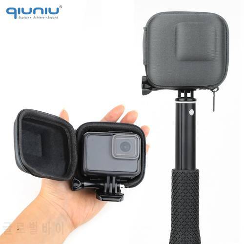 QIUNIU Mini Storage Case Compact Bag Protective Carrying Box for GoPro Hero7 6 5 for Hero7 Silver/White Case Accessories