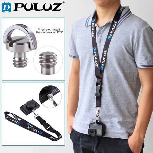 PULUZ Detachable Long Neck Chest Strap Lanyard Sling w/h Quick Release & Safety Tether for DJI Osmo Action/GoPro HERO5/4 Session