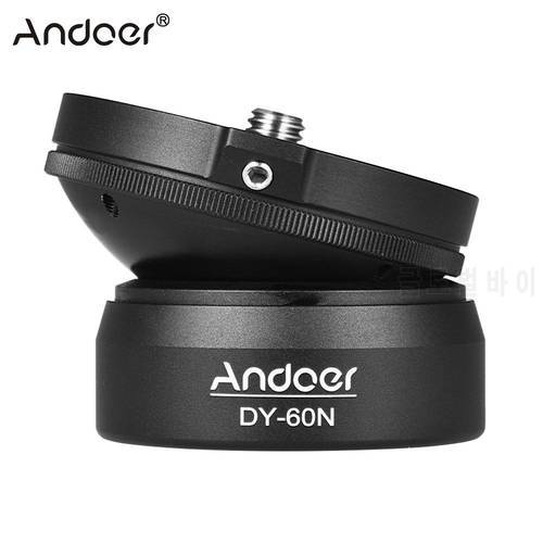 Andoer Tripod Head DY-60N Tripod Leveling Base Leveler Adjusting Plate for Canon Nikon Sony DSLR Camera