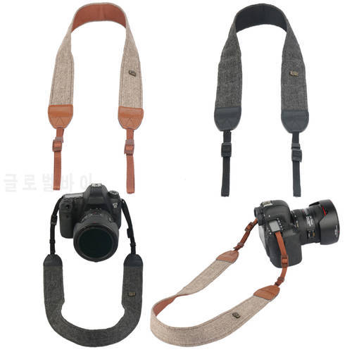 Camera Strap Shoulder Neck Vintage Strap 100% Cotton Cam Wrist Belt for Sony Nikon Canon Olympus DSLR Camera Accessories