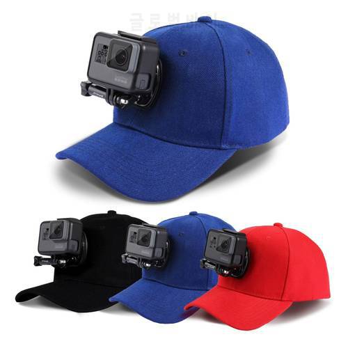 for Go Pro Accessories Canvas Baseball Hat Cap W/ J-Hook Buckle Mount Screw for GoPro HERO5 HERO4 Session HERO 5 4 3+ 3 2
