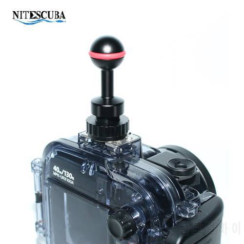 NiteScuba Diving vide light hotshoe Adapter Ball adaptor Mount for RX100 TG5 Camera housing case strobe Underwater Photography