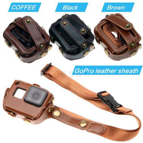 Protective case for Gopro Hero 7 6 Black Edition PU Leather Bag Case Protection for Go Pro Hero 7 6 5 Action Camera Accessories