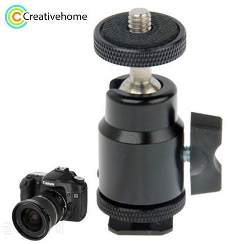 Mini Adjustable Swivel Angle Tripod Ball head Standard 1/4&39&39 Screw HotShoe Mount Adapter Holder For Canon Nikon Sony DSLR Tripod