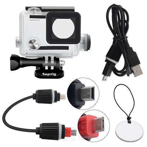 Action Camera Accessories Chargering Waterproof Case For Motocycle Charger Frame Housing/Box Cover USB Cable for Gopro Hero 4 3+