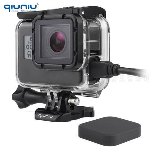 QIUNIU Skeleton Housing Side Opening Case Shell Wire Connectable FPV for GoPro Hero 2018 5 6 7 Black For Go Pro Accessories