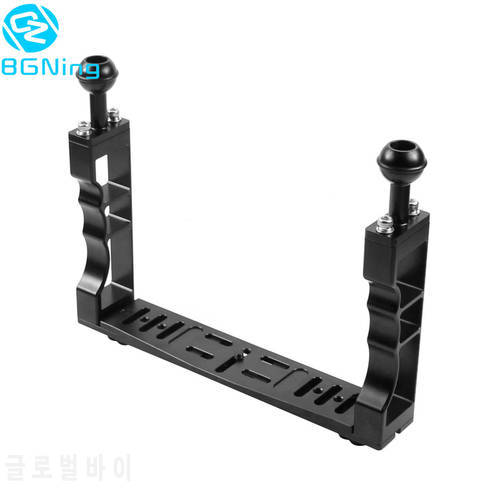 New Handle Aluminium Alloy Tray Stabilizer Rig for Underwater Camera Housing Case Diving Tray Mount for GoPro DSLR Smartphones