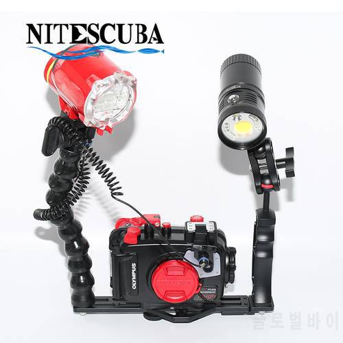 Nitescuba Diving Handle Tray Bracket Flex Arm For Tg6 Rx100 Camera Housing S2000 Z330 Strobe Light Underwater Photography