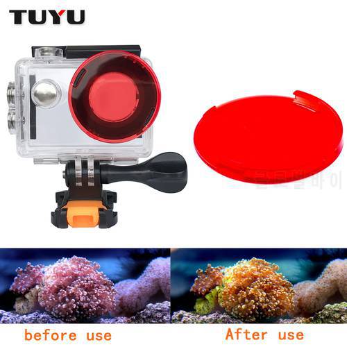EKEN H9 Red Diving Filter for h9 h9r h8r v8s h3r w9s w9 Camera Waterproof Case Red Filter Lens Cap For EKEN camera Accessories