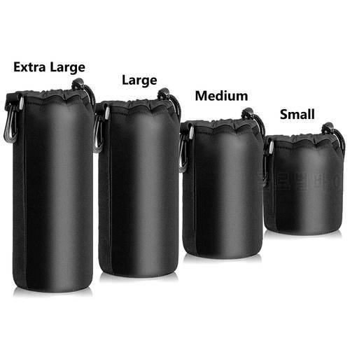 MAMEN Waterproof Camera Lens Bag Drawstring Bag with S M L XL Size for Canon Sony Nikon DSLR Camera Lens Barrel Case with Hook