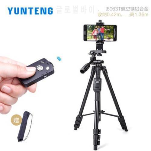 Telescopic tripod Yunteng 5218 Camera Self-portrait Bluetooth Remote Control Selfie Phone Clip tripod stand mobile tripod