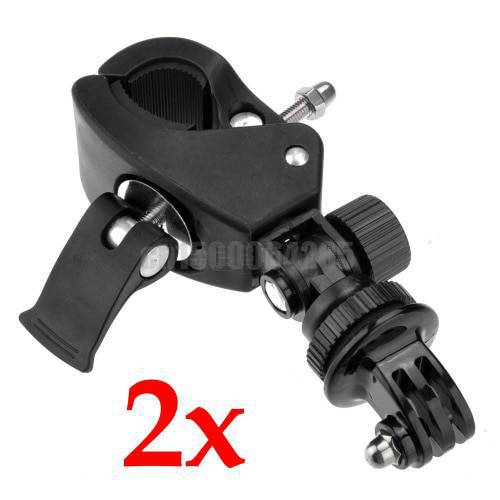 2pcsGo Pro Accessories Bicycle Motorcycle Handlebar + 2pcs Tripod Mount Holder For Go Pro HD HERO 1,2 , 3,