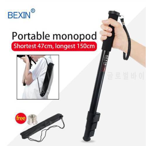 BEXIN P264A 4 sections lock lightweight unipod camera stand monopod with adjustable foot pad for Canon Nikon DSLR camera