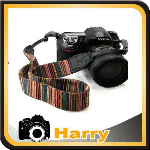 Camera Neck Strap for 10d 20d 30d 40d 50d d200 d700 d80 d40 d3100 d3300 d5100 d90 SLR DSLR Color stripes Soft red