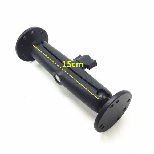 Double Socket Arm Ball Mount Round Base with AMPS Hole Pattern for Gopro GPS Cell Phone