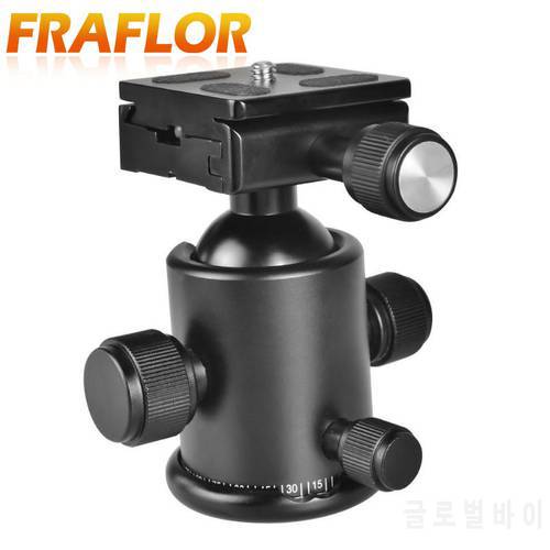 360 Degree Rotating Panoramic Ball Head with Quick-release Plate for Tripod Monopod with 1/4