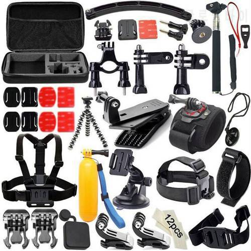 50 in 1 Gopro Accessories Chest Ram Mount Kit For Gopro Hero 8 7 Black 5 xiaomi yi 4K Go Pro sony x3000 Action Camera Accessorie