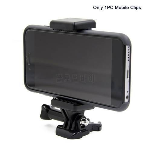 Portable Black Camera Accessory Adjustable Mount With 1/4 Screw Hole Phone Holder Stand Bracket Clip Tripod Adapter For GoPro