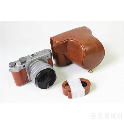 Retra Vintage Leather Digital Camera Bag Case for Fujifilm Xa5 x-a5 xa20 x-a20 15-45mm Cover with Strap High Quality