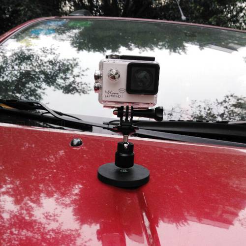 Rubber Magnetic Magnet Car Suction Cup With Tripod Mount Adapter For Xiaomi Yi 4K Gopro Hero 9 87 5 Sony SJ4000 sj6 SJ8/9 C30 H9