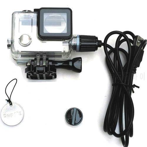 Suptig Camera Accessories Motocycle Chargering Waterproof Case For Gopro Hero 10/9876543 Charger Shell Housing Frame USB Cable