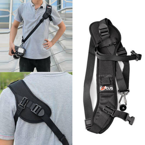 2pcs High Quality Focus F-1 Quick Carry Speed Sling soft Shoulder Sling Belt Neck Strap For Camera DSLR Black