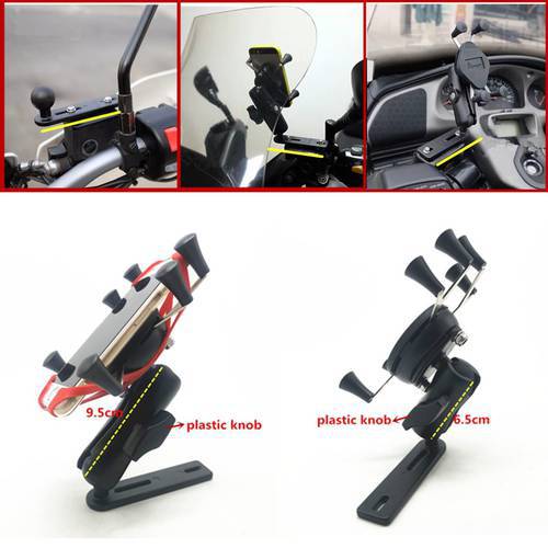 Scooter Motorcycle Brake/Clutch Reservoir Base Cell Phone Mount Holder Stand for 3.5-6.5 inch Mobile Phones and GPS