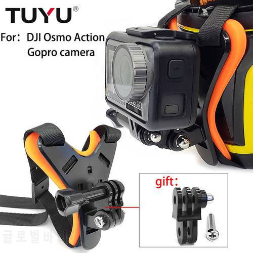 TUYU Full Face Helmet Chin Mount Holder for dji osmo action Motorcycle Helmet Chin Stand Camera Accessories for GoPro Hero 98765