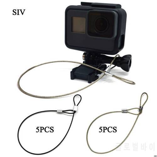 SIV Safety Strap Stainless Steel Tether Lanyard Wrist Hand 30cm For GoPro Camera New