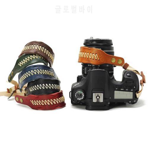 Leather Camera Hand Wrist Strap Retro Hand-made DSLR Stylish Soft Comfort for Canon Nikon Sony Pentax Olympus Panasonic