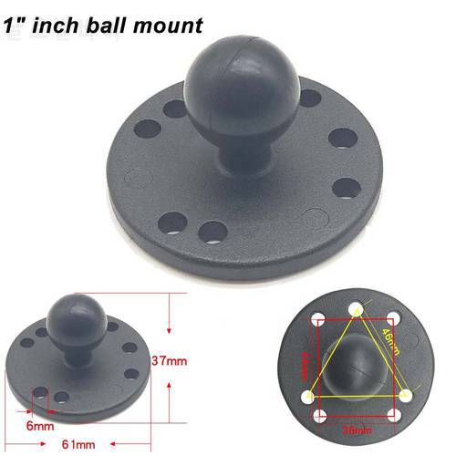 JINSERTA Aluminum Round Base 1 inch Ball Mount with AMPS Hole Pattern RAM-B-202U for Ram Mounts work for Cameras GPS Smartphone