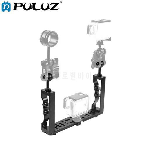 PULUZ Handle Aluminium Tray Stabilizer Rig Light Arm Holder for Underwater Camera Housing Case Diving Tray Mount for GoPro /DSLR