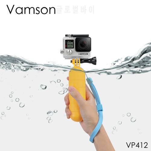 Vamson for Go Pro Accessories Yellow Water Floating Grip Monopod Handle Tripod For Gopro Hero 11 10 9 8 7 6 5 4 for Dji action