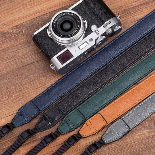 Original Handmade Korean Simple Style Genuine Leather Camera Shoulder Strap DSLR Neck Strap for Canon Nikon Sony Fuji Olympus