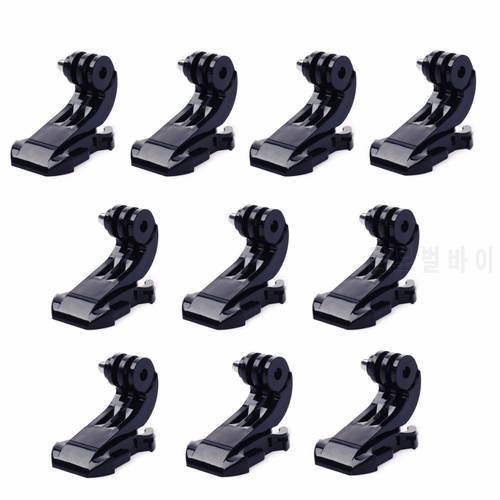 10pcs Vertical Surface Body Harness Helmet Chest Strap Quick Release J-Hook Buckle Mount Base for GoPro Accessories Go Pro Hero