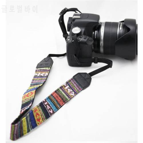 Nostalgic vintage shoulder strap fine stripe suspenders slr camera strap for a100 a290 a390 a450 a500 a550 a560 a580 A65 a77 a99