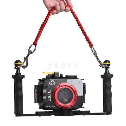 Diving camera handle rope lanyard strap carrier housing for Gopro Sony Canon Nikon Fujifilm case holder Underwater Photography