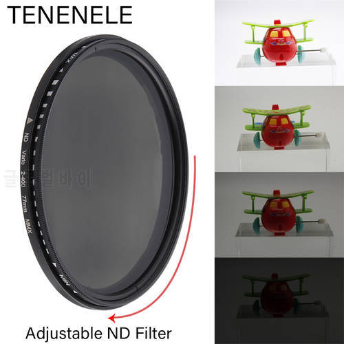 ND2-400 Filter 40.5 43 49 52 55 58 62 67 72 77 82 mm Adjustable Neutral Density Filters For Canon Nikon Pentax Camera Accessory