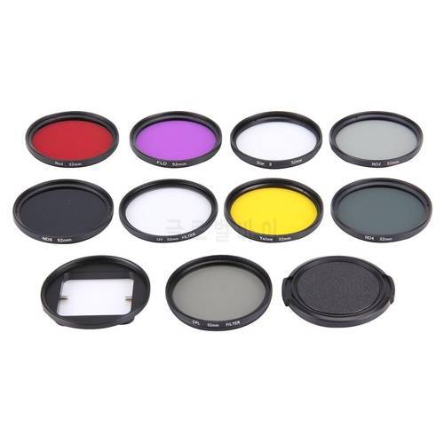 52mm ND Filter Fader Neutral Density Adjustable ND2 ND8 ND4 Filter for Canon Nikon DSLR Camera Star 8/ Red/ Yellow/ FLD Filter
