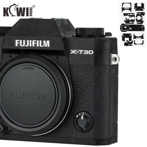 Kiwi Anti-Scratch Camera Body Cover Skin Protector For Fujifilm X-T30 Fuji XT30 Camera Anti-Slide Film 3M Sticker Shadow Black