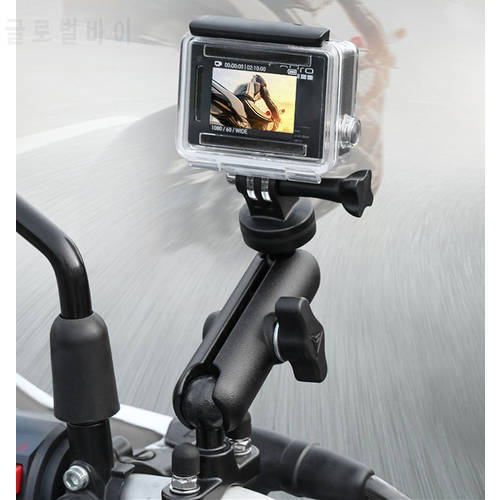 Motorcycle Riding Camera Holder Rearview Mirror Adjustable Metal Fixed Bracket Stand For GoPro Hero 8/7/6 Action Cameras