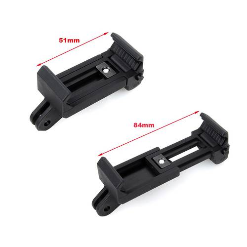 Gopro Adjustable Selfie Stick Phone Clip Go Pro Accessories Mount Assembly Clip 51-84mm Holder For iPhone 6 7 8 9 10 samsung