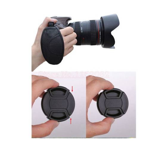 2 in 1 37mm Lens Cap Cover + Wrist Hand grip strap For 37mm lens filter