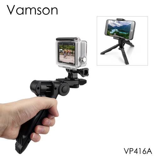Vamson Tripods for Go Pro Accessories Camera Monopod phone bracket ripod GoPro Hero 8 7 6 5 4 for Xiaomi for Yi Black VP416