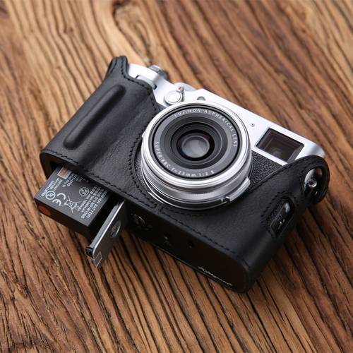 AYdgcam Vintage X100V Case Handmade Genuine Leather Camera case For Fujifilm X100V Fuji X100V Camera Bag Half Cover Case