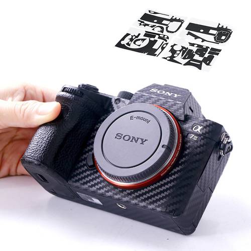 Anti-Scratch Camera Body Carbon Fiber Film Sticker For Sony A7 A7RIII A7C A7RII A7II A7SII A9 A7M3 A7R4 A7S3 A7IV Cameras Skin