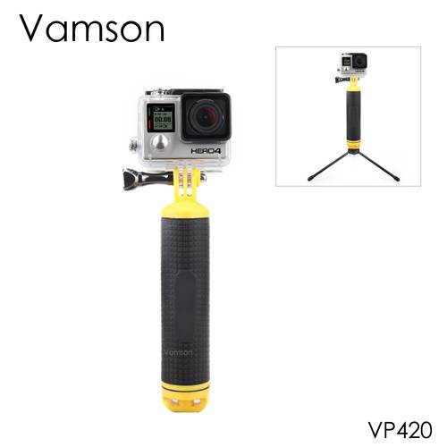 Vamson for Go Pro Hero 11 10 9 8 7 6 5 4 Black Waterproof Floating Hand Grip Water Sport for DJI Action for Yi 4K GoPro 10 VP418