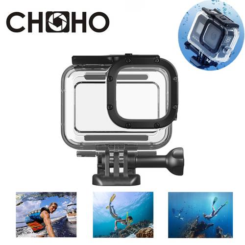 For Gopro 8 Black Accessories Waterproof Case 45M Housing Diving Cover Protective Shell Underwater Box For Go pro Hero 8 New
