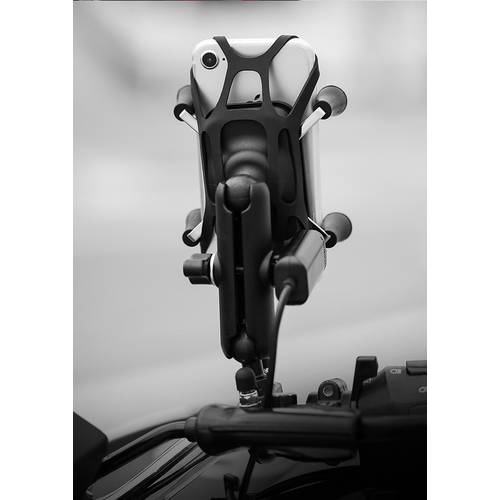 Universal Motorcycle Mobile Phone Holder Charger Bike Phone Stand GPS Mount Bracket Support 4-6.5inch iPhone Smartphone