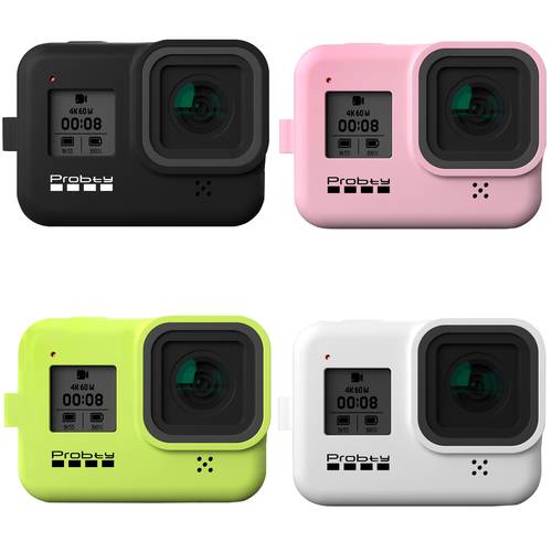 Probty New Soft Silicone Case with Handle Wristband for GoPro Hero 8 Camera Accessories